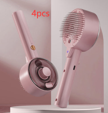 Animal Hair Remover Brush Dog And Cat Steam Brush Pet Self Cleaning Dog Brush Grooming Removes Cat Hairs Cat Dog Accessories Pet Products - WoofNes